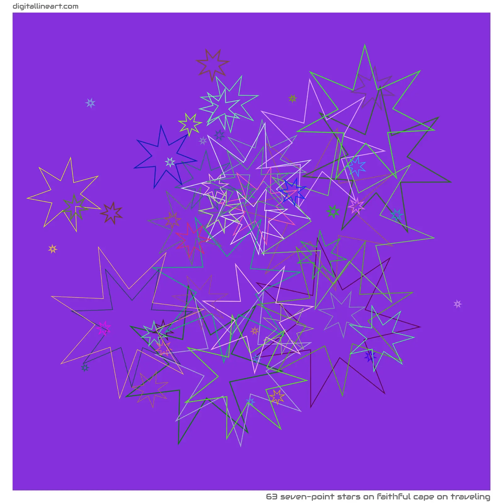 Faithful Cape on Traveling — 63 seven-point stars