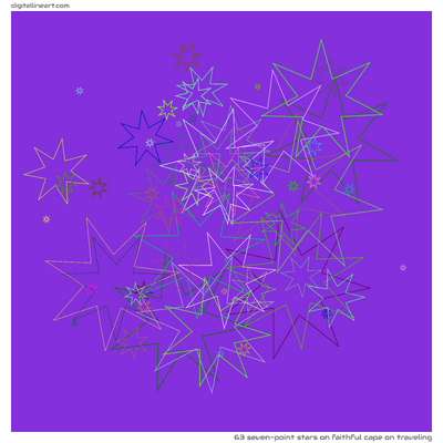 Faithful Cape on Traveling — 63 seven-point stars