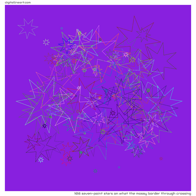What the Mossy Border through Crossing — 108 seven-point stars