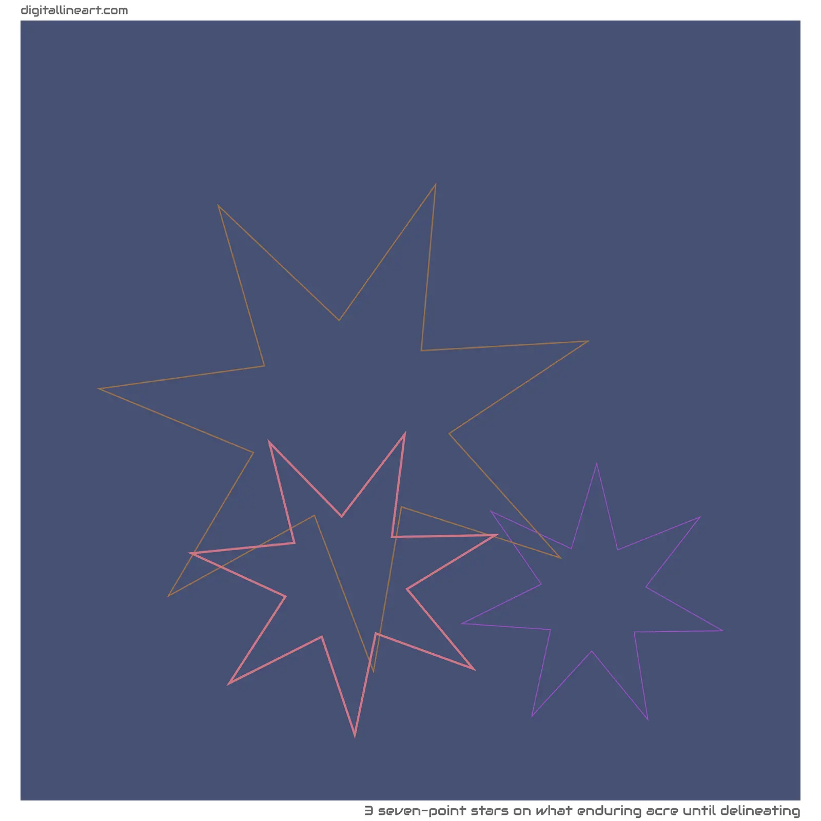 What Enduring Acre until Delineating — 3 seven-point stars