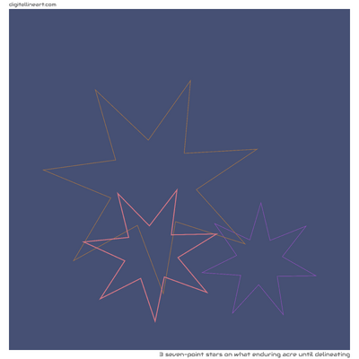 What Enduring Acre until Delineating — 3 seven-point stars