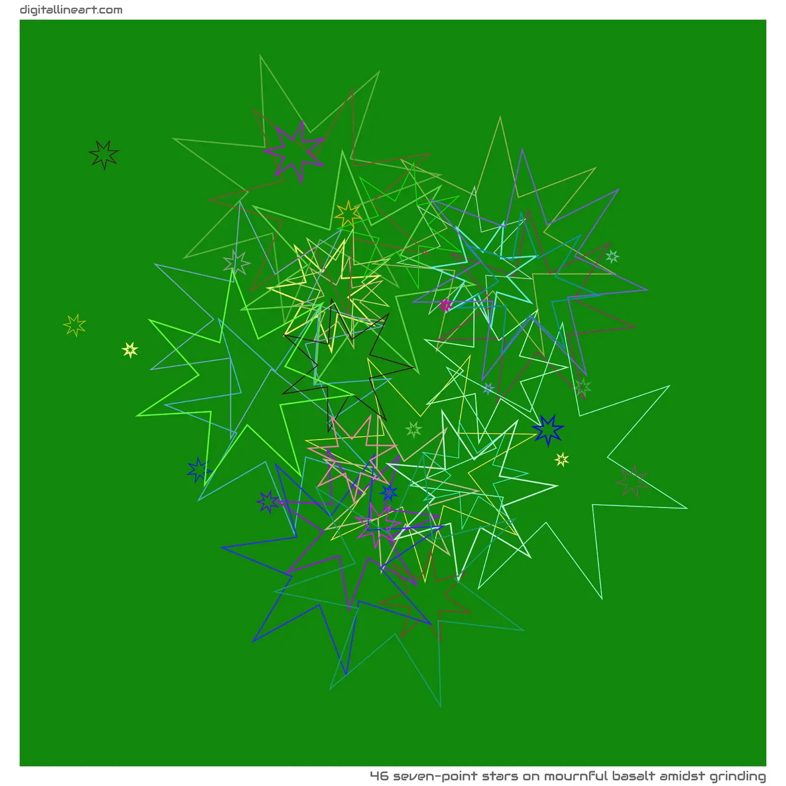 Mournful Basalt amidst Grinding — 46 seven-point stars