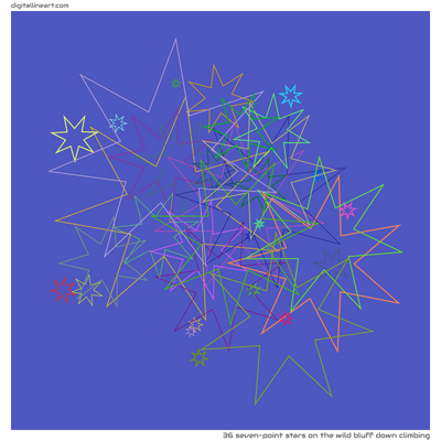 The Wild Bluff down Climbing — 36 seven-point stars