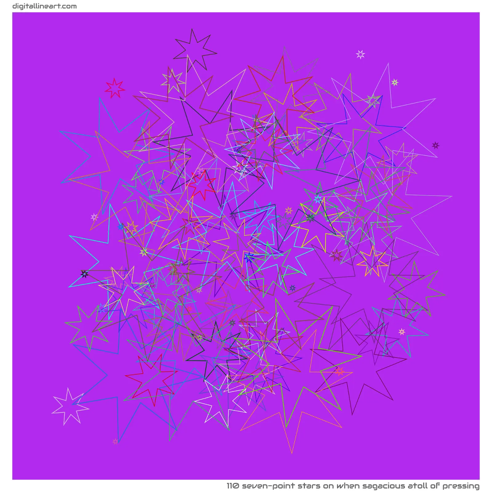 When Sagacious Atoll of Pressing — 110 seven-point stars