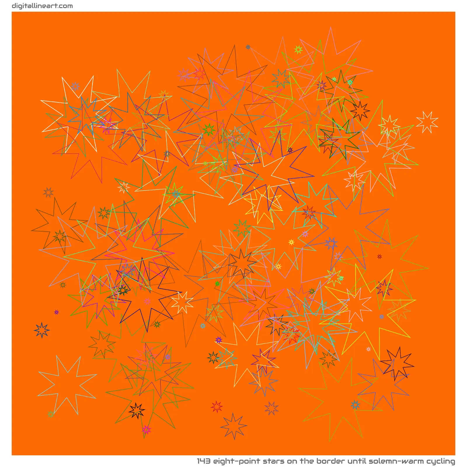 The Border until Solemn-warm Cycling — 143 eight-point stars