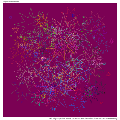 What Soulless Boulder after Bleakening — 145 eight-point stars
