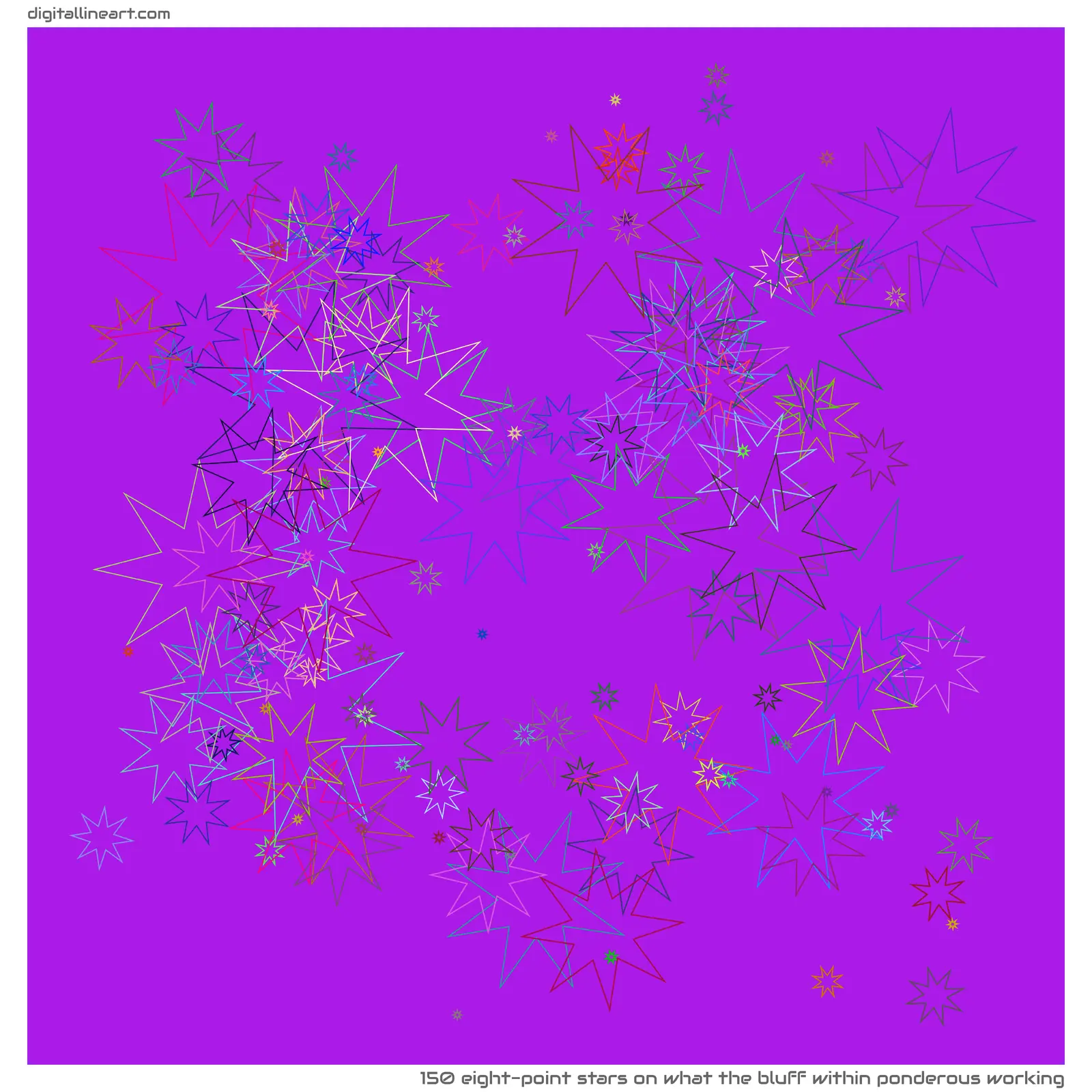 What the Bluff within Ponderous Working — 150 eight-point stars