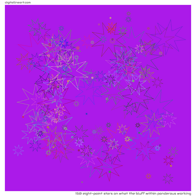 What the Bluff within Ponderous Working — 150 eight-point stars