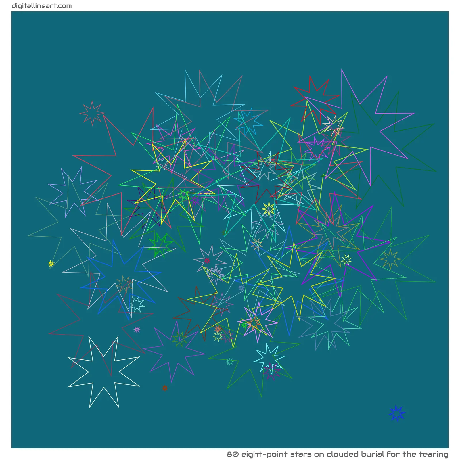 Clouded Burial for the Tearing — 80 eight-point stars
