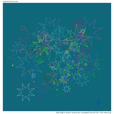 Clouded Burial for the Tearing — 80 eight-point stars