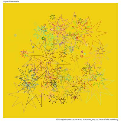 The Canyon up Heartfelt Settling — 102 eight-point stars