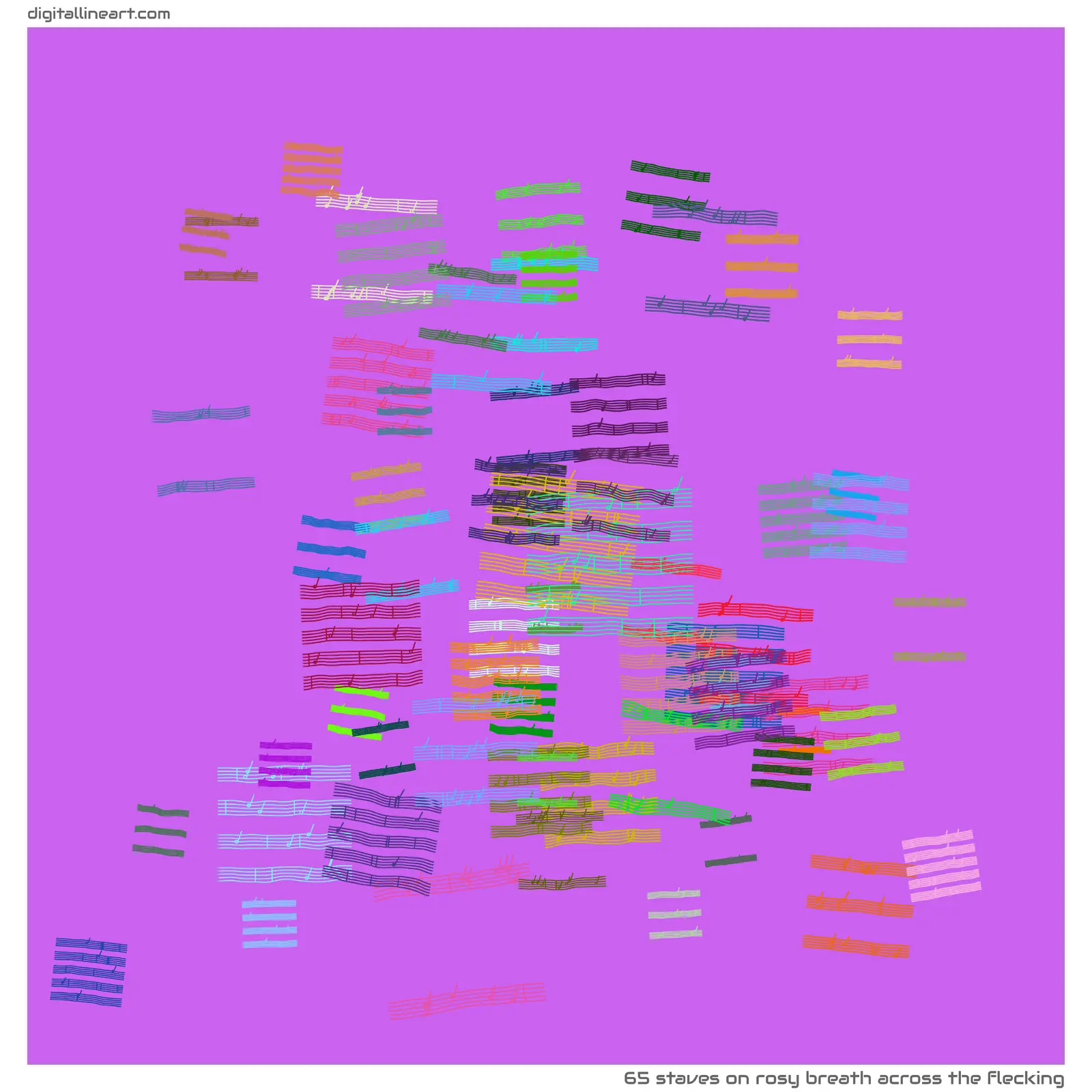 Rosy Breath across the Flecking — 65 staves