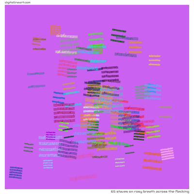 Rosy Breath across the Flecking — 65 staves