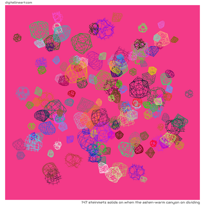 When the Ashen-warm Canyon on Dividing — 147 Steinmetz solids