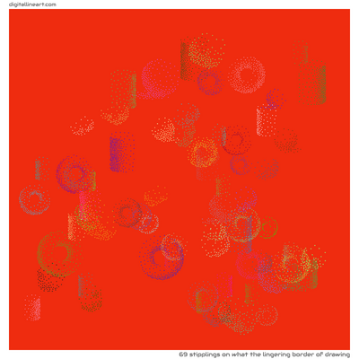 What the Lingering Border of Drawing — 69 stipplings
