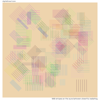 The Aura between Cheerful Radiating — 100 stripes