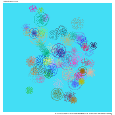The Methodical Atoll for the Buffering — 65 succulents