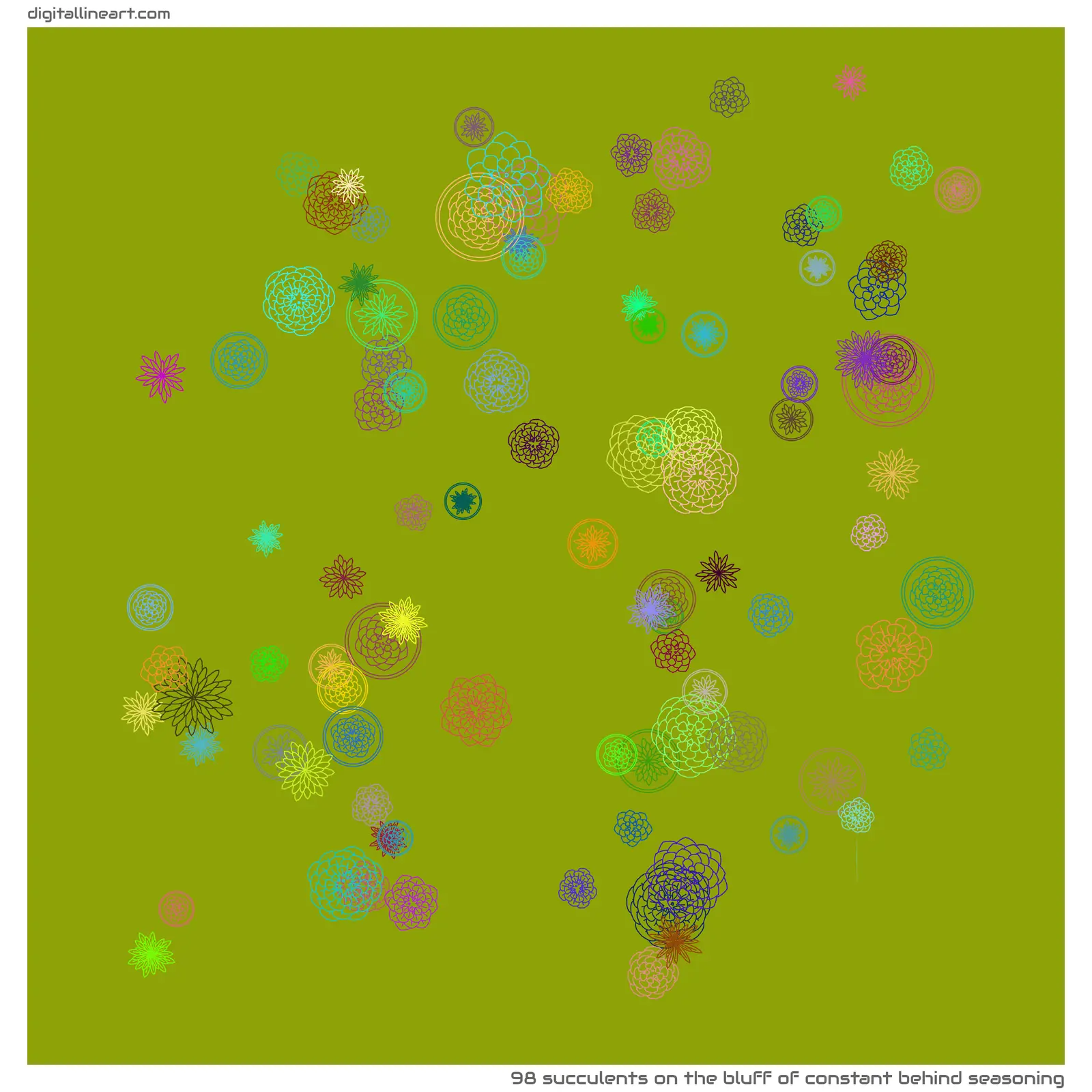 The Bluff of Constant behind Seasoning — 98 succulents
