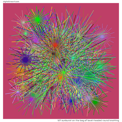 127 Sunburst in The Bog of Level-headed round Knotting