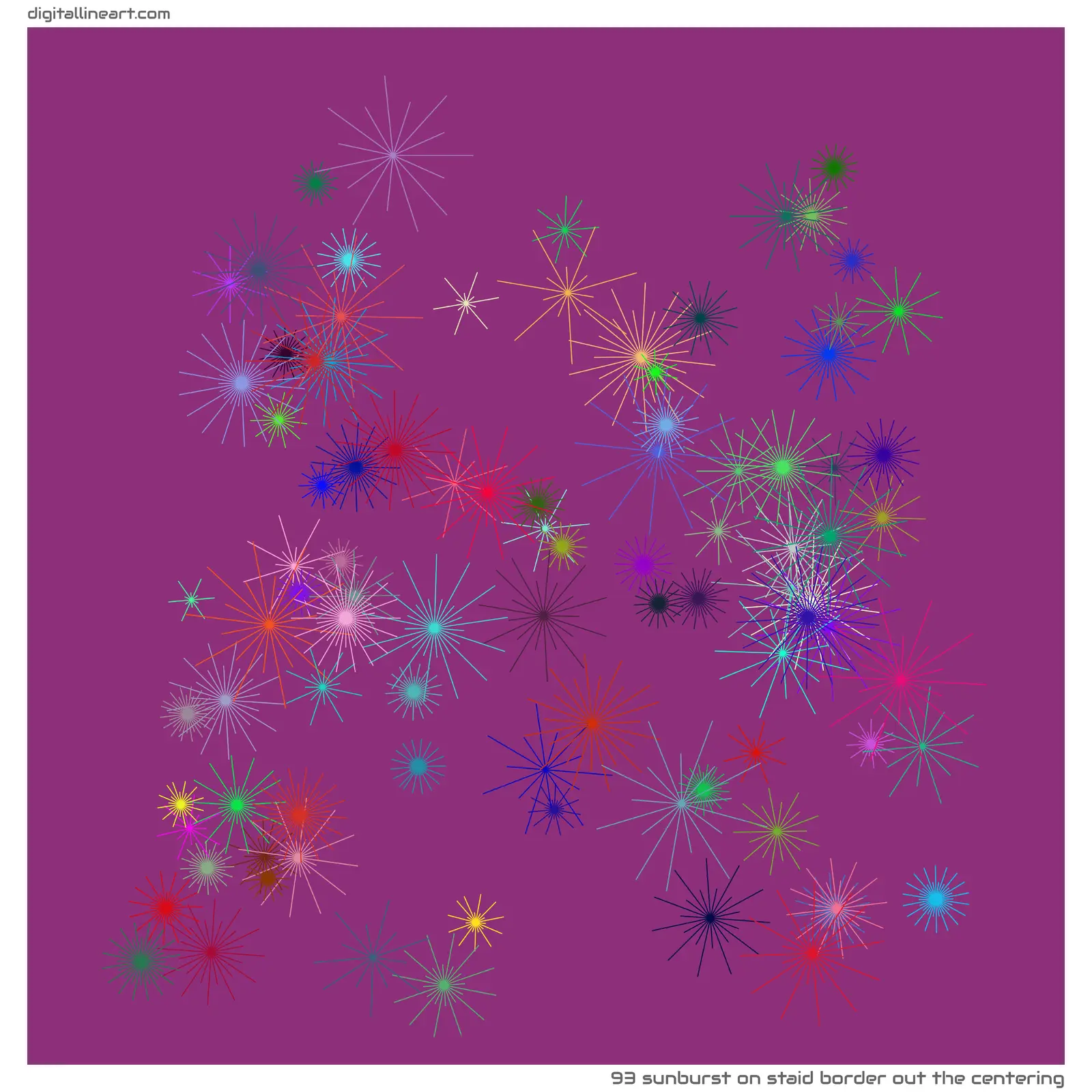 Staid Border out the Centering — Sunburst, 93 elements