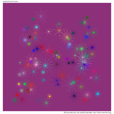 Staid Border out the Centering — Sunburst, 93 elements