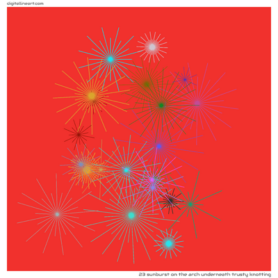 The Arch underneath Trusty Knotting — Sunburst, 23 elements