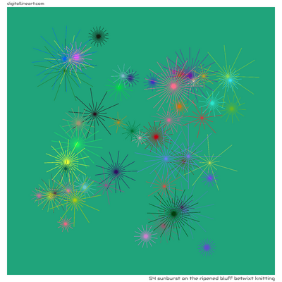 The Ripened Bluff betwixt Knitting — Sunburst, 54 elements