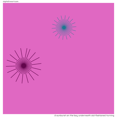 The Bay underneath Old-fashioned Turning — Sunburst, 2 elements