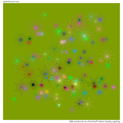 The Bluff down Hardy Cycling — Sunburst, 106 elements