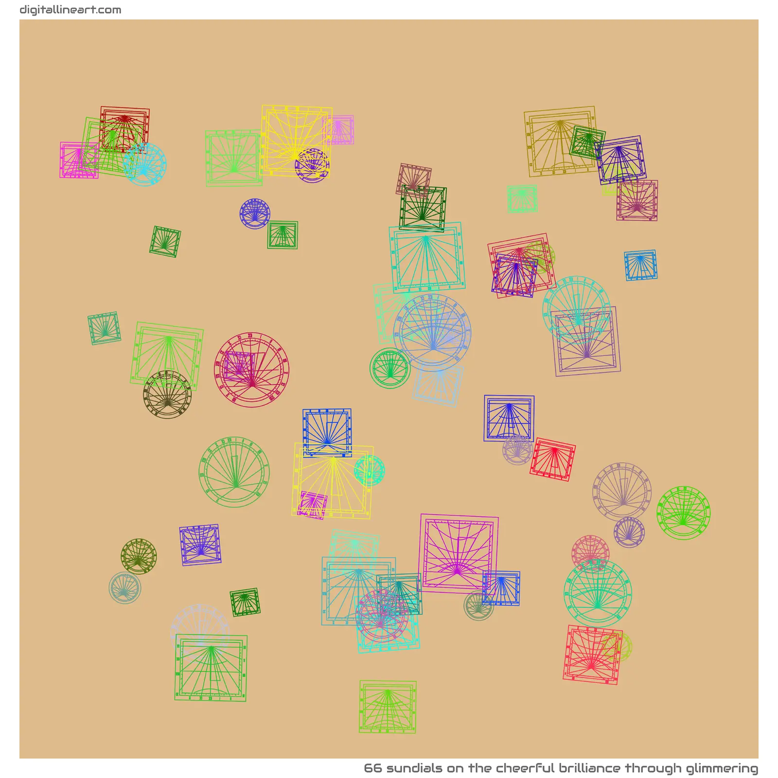 The Cheerful Brilliance through Glimmering — 66 sundials