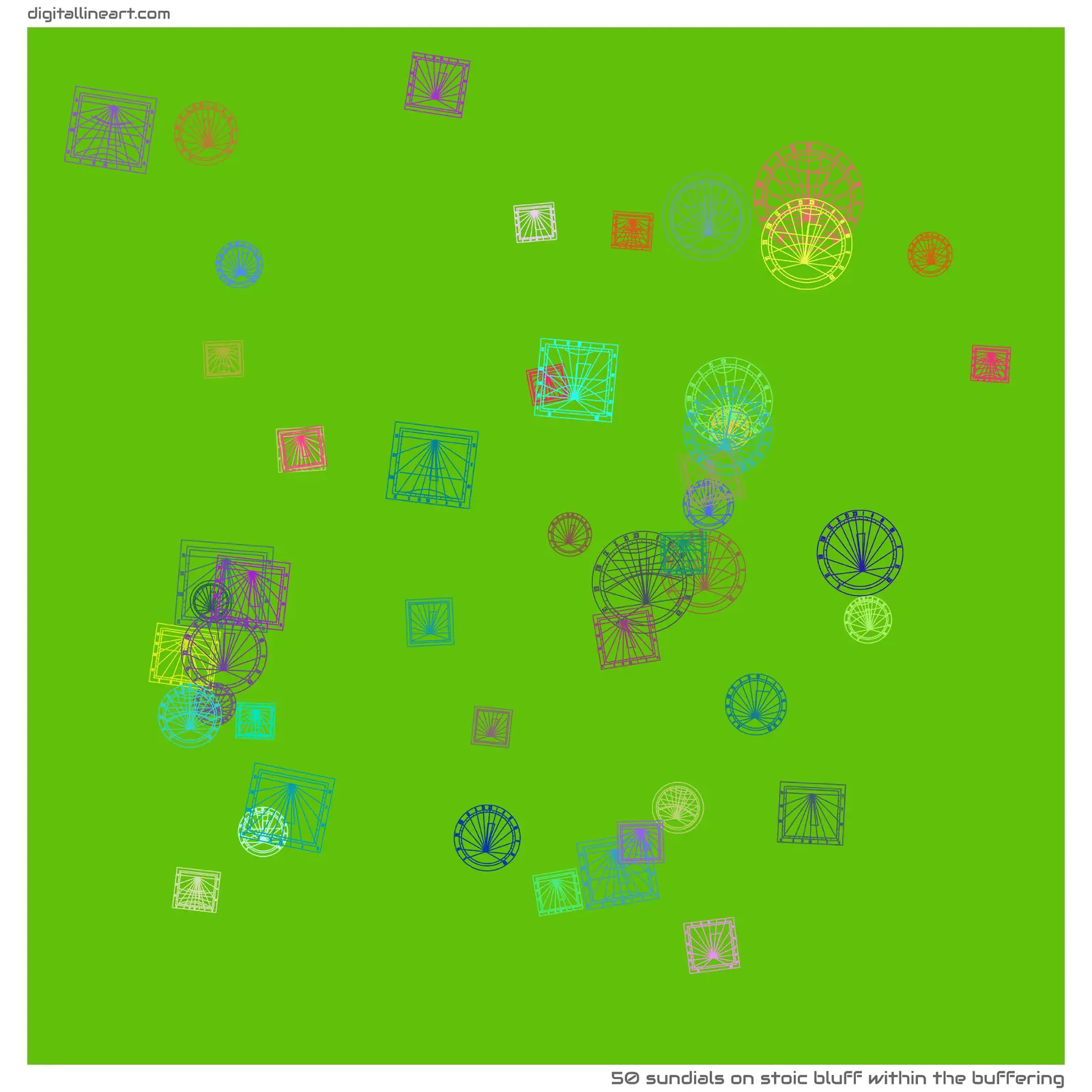 Stoic Bluff within the Buffering — 50 sundials