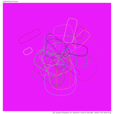 Solemn-warm Border amid the Bearing — 33 superellipses