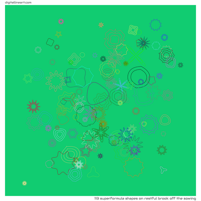 Restful Brook off the Sowing — 113 superformula shapes