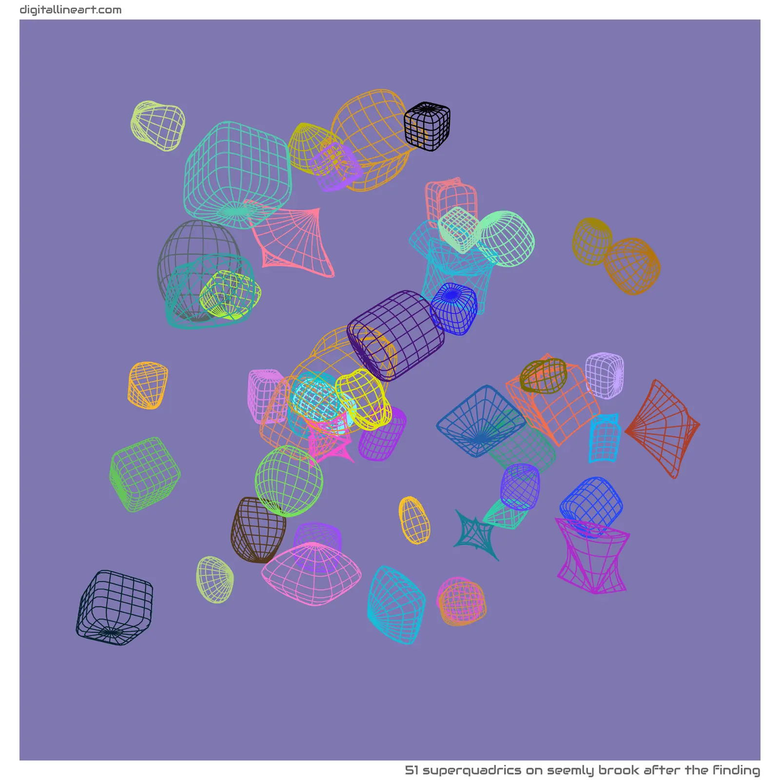 Seemly Brook after the Finding — 51 superquadrics