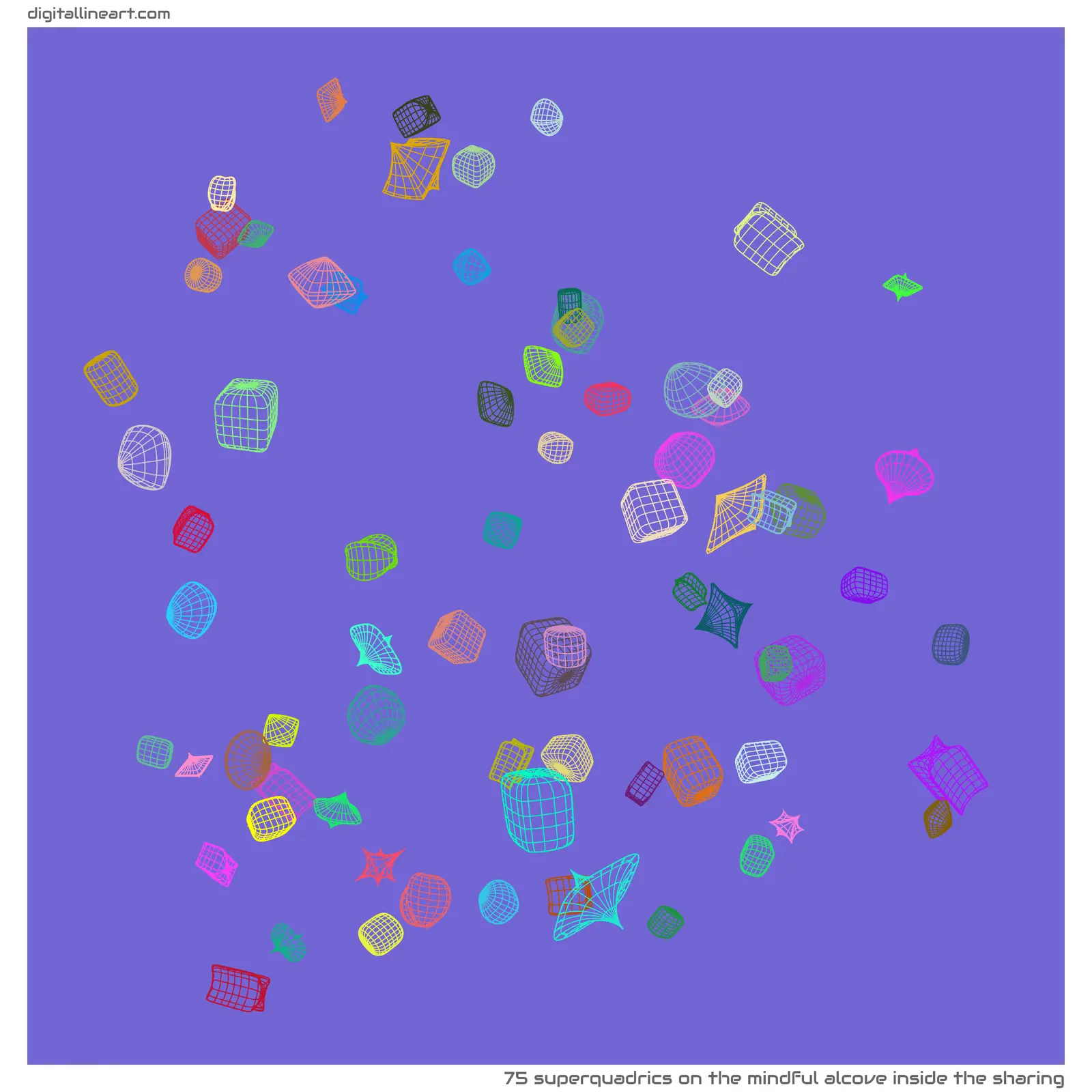 The Mindful Alcove Inside the Sharing — 75 superquadrics
