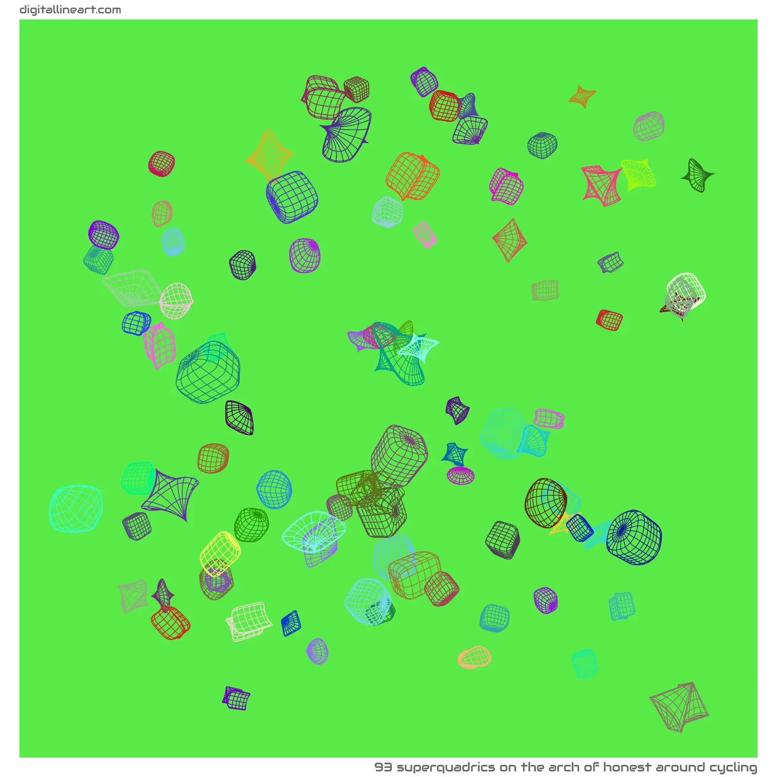 The Arch of Honest Around Cycling — 93 superquadrics