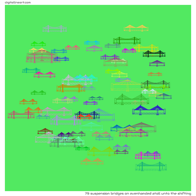 Evenhanded Atoll unto the Shifting — 79 suspension bridges