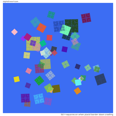 When Placid Border down Cradling — 52 T-Squares