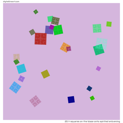 The Blaze onto Spirited Enlivening — 25 T-Squares