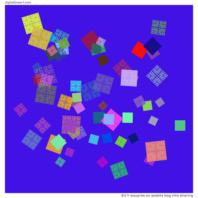 Sedate Bog into Sharing — 64 T-Squares