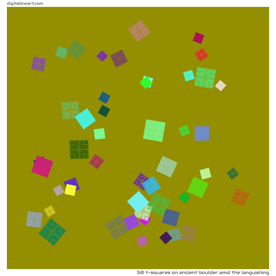 Ancient Boulder amid the Languishing — 50 T-Squares