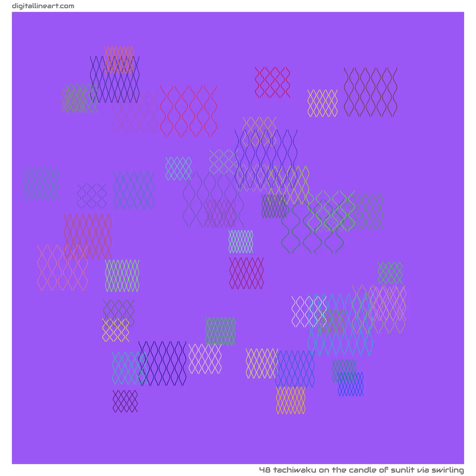 The Candle of Sunlit via Swirling — Tachiwaku, 48 elements