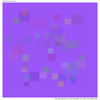 The Candle of Sunlit via Swirling — Tachiwaku, 48 elements