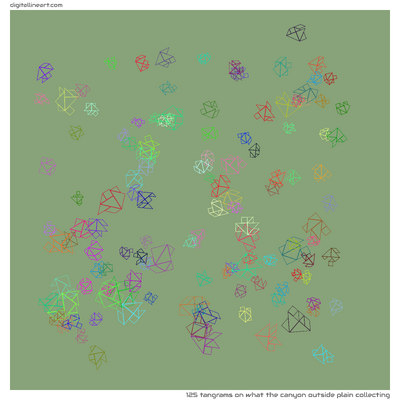 What the Canyon outside Plain Collecting — 125 tangrams