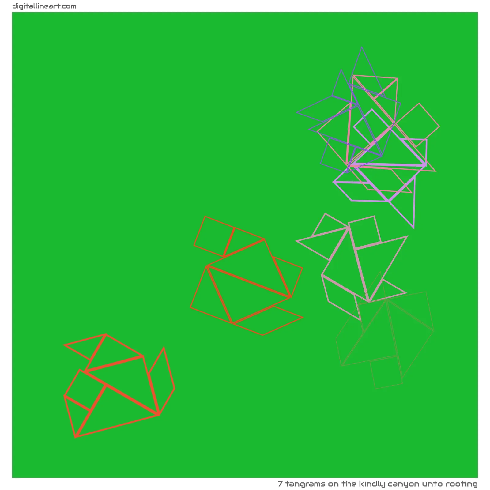 The Kindly Canyon unto Rooting — 7 tangrams