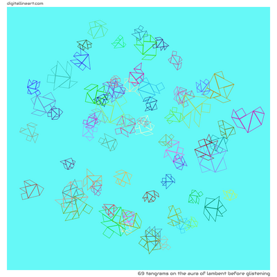 The Aura of Lambent before Glistening — 69 tangrams