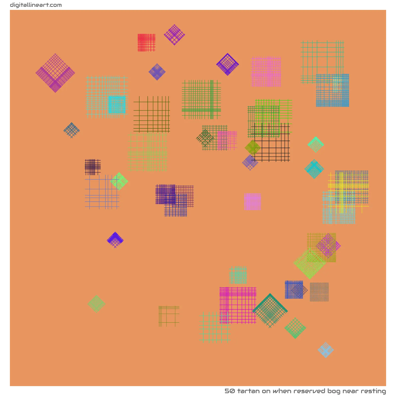When Reserved Bog near Resting — Tartan, 50 elements