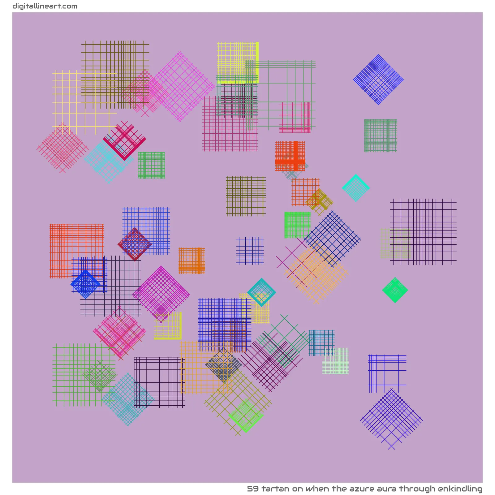 When the Azure Aura through Enkindling — Tartan, 59 elements