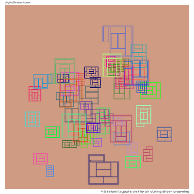 The Air During Sheer Crowning — 48 tatami layouts