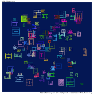 What Perished Bedrock without Souring — 125 tatami layouts